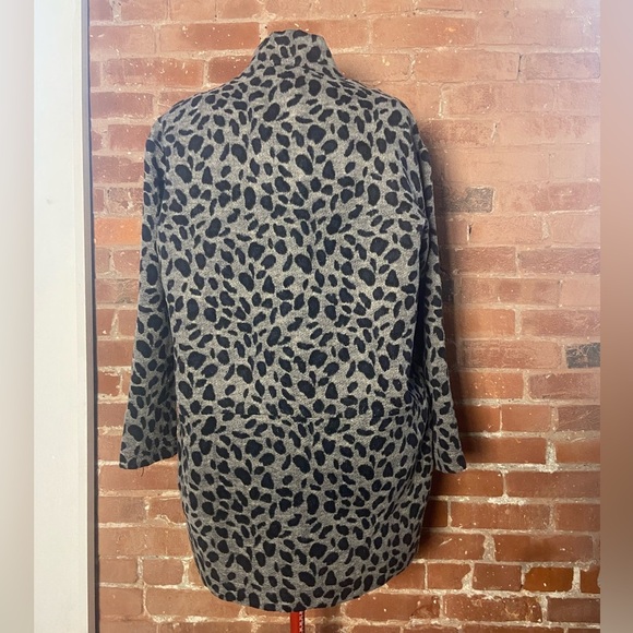EUC Jade Melody Tam Leopard Overcoat, grey and blue, L - Picture 5 of 10